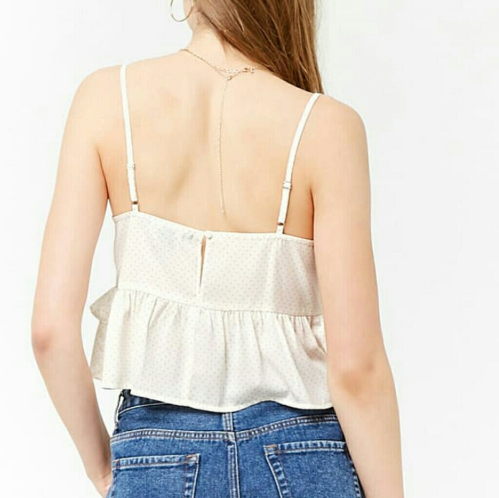 NWT Pin Dot Ruffle Cami - Picture 4 of 4